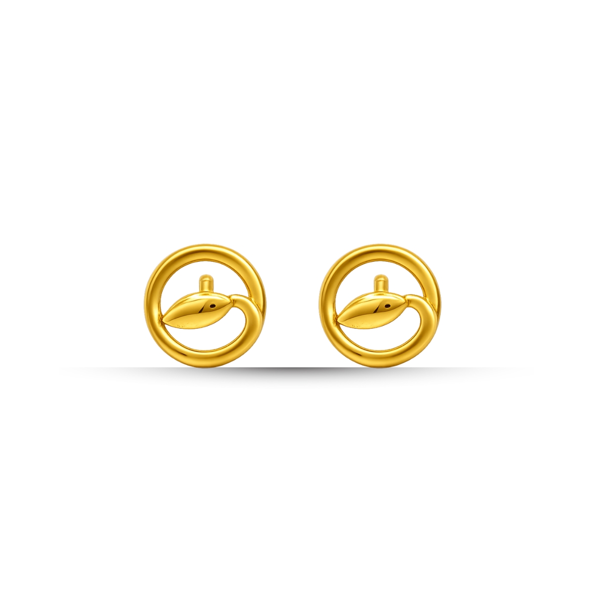 18K Gold Circular With Leaf Motif Tops for Women and kids  BIS Hallmarked Lightweight Gold Tops